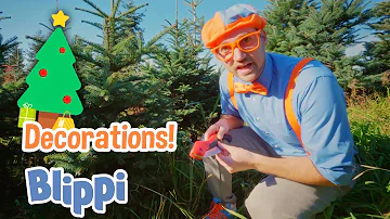 Blippi Visits A Christmas Tree Farm! | Holiday Decorations | Educational Videos for Kids