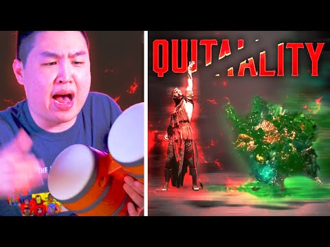 Видео: Playing Mortal Kombat 1 With Bongo Drums