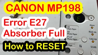 Canon MP198 Error E27 ink Absorber Pad full