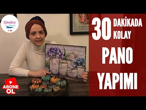 KOLAY AHŞAP PANO YAPIMI | PİRİNÇ DEKOPAJ TEKNİĞİ | KENDİN YAP | DUVAR PANOSU | TABLO | DEKORASYON