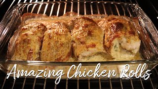 Best juicy and tender chicken breast recipe in the world | Chicken rolls with cheese and herbs screenshot 2