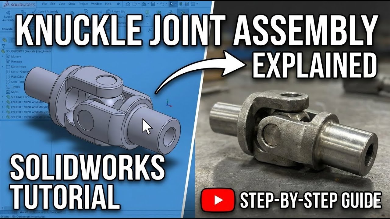 Knuckle Joint Assembly using Solidworks #mechanicalengineering ...