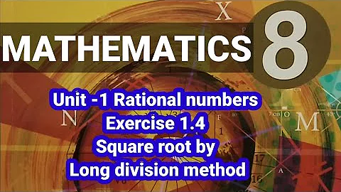 8th standard maths unit 1 exercise 1.4 rational numbers square root by long division method