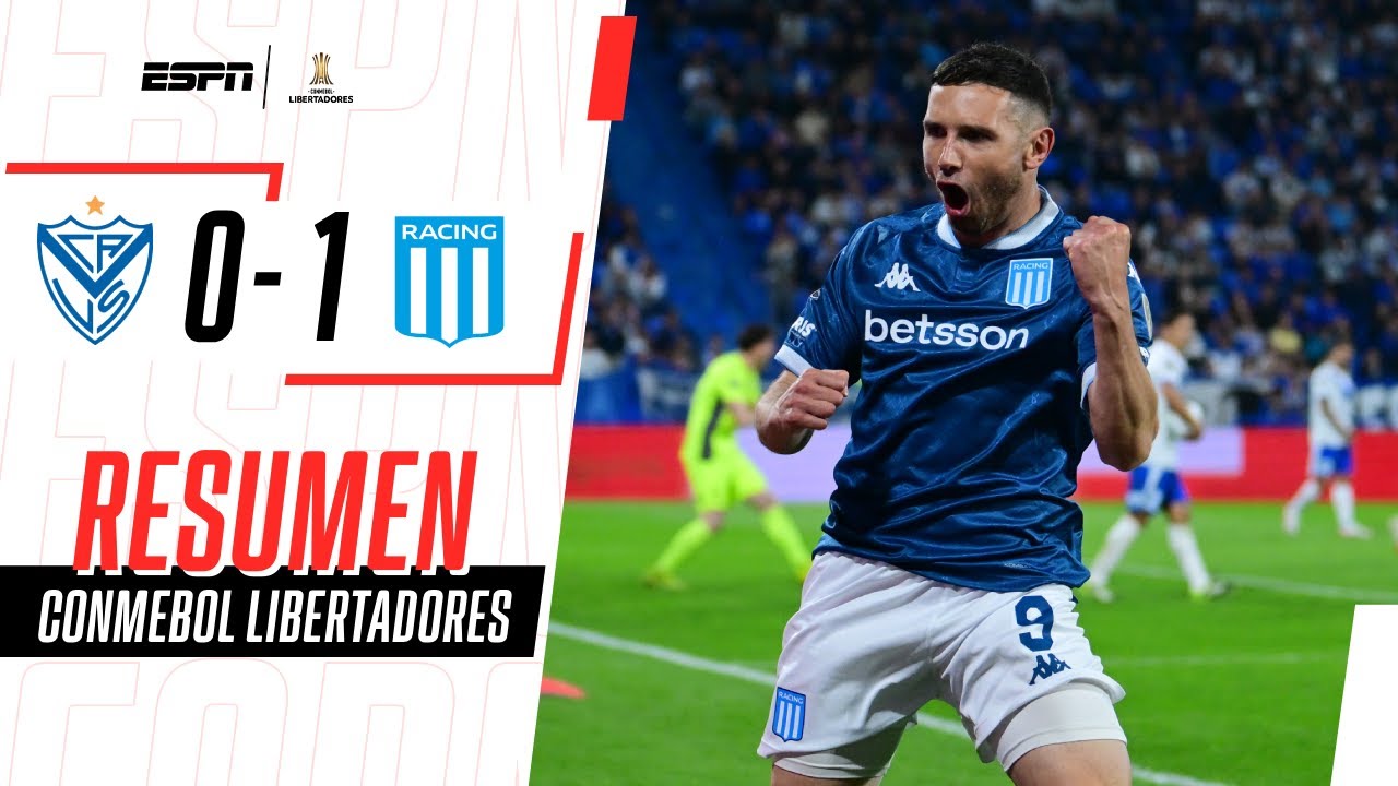 Racing le ganó 1-0 a Vélez y se quedó con el primer duelo de los cuartos de final de la Copa Libertadores.