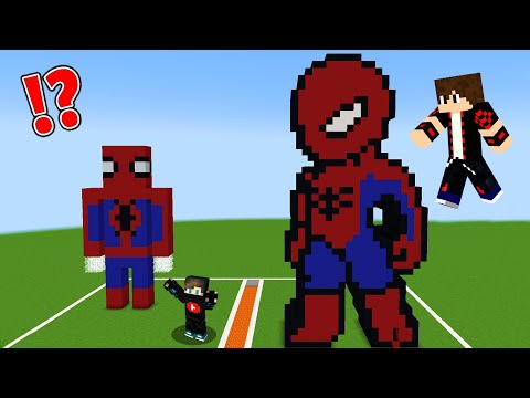 ماين كرافت بناء سبايدرمان الحقيقي ضد بناء سبايدرمان ماين كرافتي