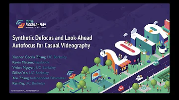 Synthetic defocus and look-ahead autofocus for casual videography SIGGRAPH 2019