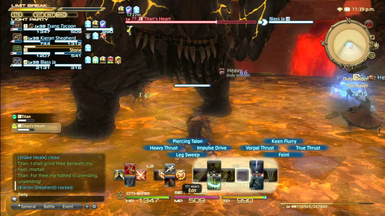 Final Fantasy XIV ARR Titan Battle (Normal) YouTube