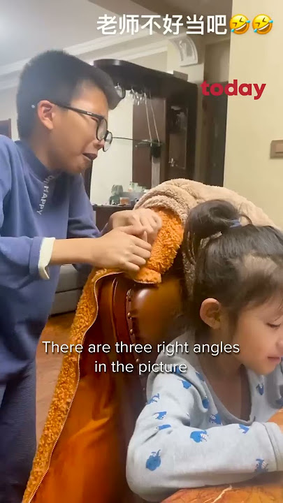 Chinese boy cries in frustration while teaching his sister math