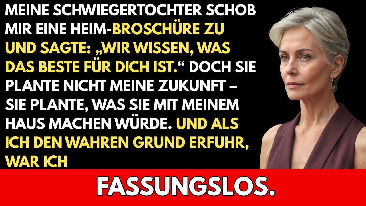 „Das wäre doch die beste Lösung, Mama“, sagte mein Sohn an diesem Abend in meiner Küche, als hätte er gerade nichts anderes getan, als das Wetter zu kommentieren. „Wir haben dir einen Platz im...