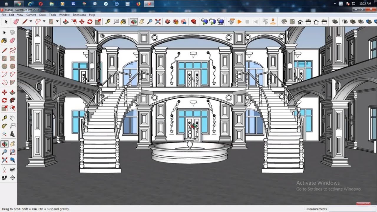 The Big House Drawing Google Sketch Up Part 1 Youtube