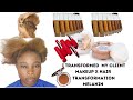 💄BEAUTIFUL CLIENT HAIR AND MAKEUP TRANSFORMATION  WOC| YELLOW XPPRESSION HAIR| CORNROW HAIRSTYLE