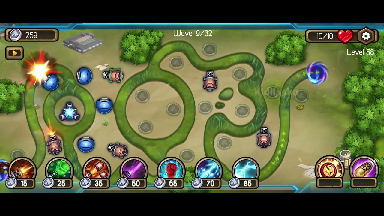 Level 58 of Tower Defense Galaxy Legend Game short video | @Kidilaska gaming video | 