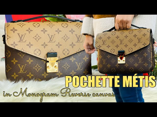 Louis Vuitton Monogram Reverse Canvas Pochette Metis Bag w/o