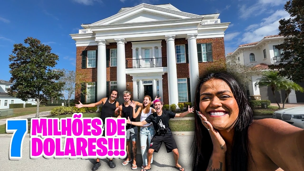 TOUR PELA MANSÃO DE 7 MILHÕES DE DOLARES NOS EUA QUE VAMOS FICAR ...