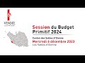 Session du budget primitif 2024  6 dcembre 2023