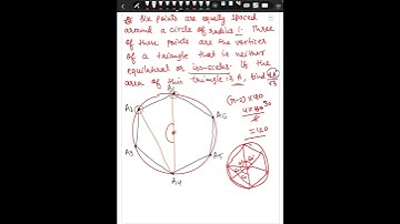 Six points are equally spaced around a circle of radius 1
