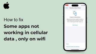 Some apps not working in cellular data , only on wifi Fix ( iOS ) 2024