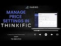 Manage course prices in thinkific