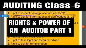 Rights and Duties of An Auditor || Auditing || B.Com/M.Com/UGC NET/PGT COMMERCE/TGT COMMERCE