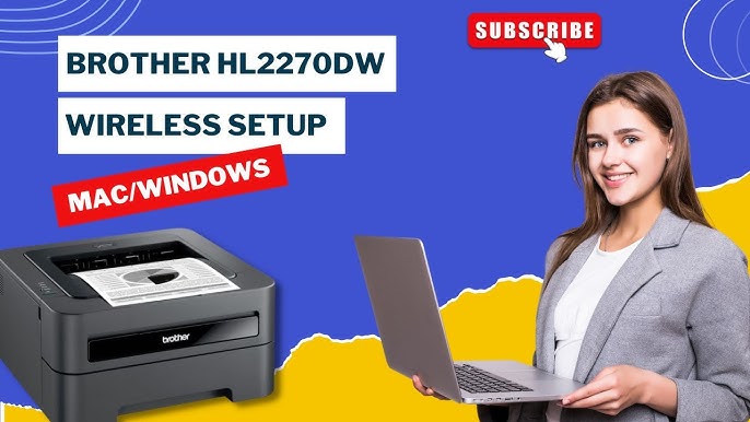 sensor Fjendtlig krone How to Set Up a Brother HL-2270DW Printer - wireless - YouTube