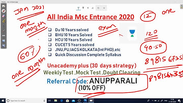 BHU 2020 | Preparation Tips and Tricks | Crack BHU | IIT-JAM | Anup | JAM 2021 | Unacademy Live
