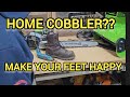 My feet hurt! Custom make insoles to fit. Home cobbler how to try so work boots are comfortable.