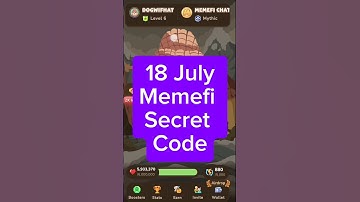 Memefi Secret Code 18 July 2024 #secretcode #memefi #memefiairdrop #today #memefimining #fypyoutube