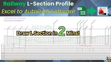 Railway Longitudinal Section Drawing in AutoCAD | Excel-Based Software Demo