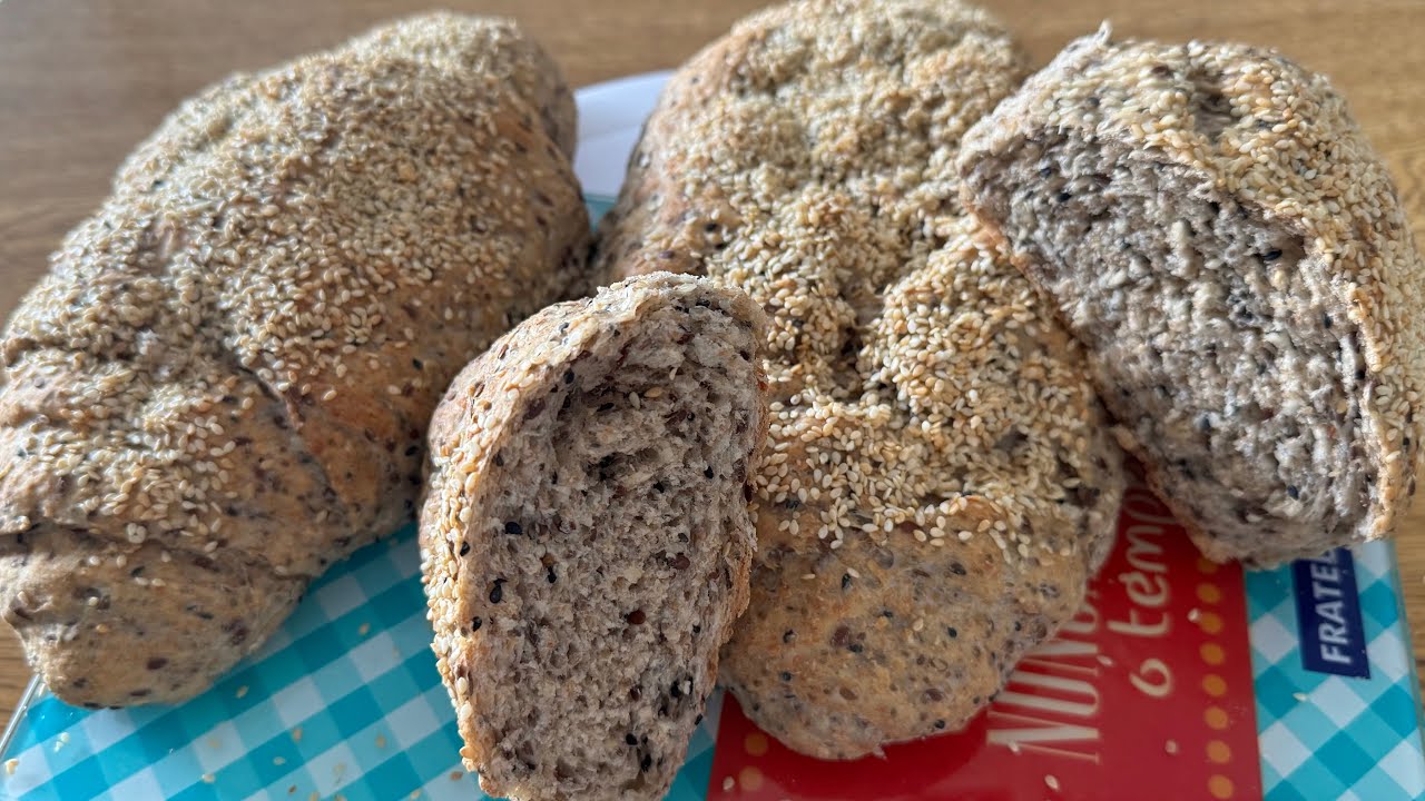 Esse Pão com Gergelim, Linhaça e Chia é Incrível!