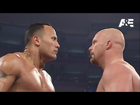 WWE Life TV Commercial Rock yearned to be as popular as “Stone Cold” A&E WWE Rivals “Stone Cold” Austin vs. The Rock