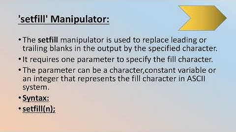 setfill Manipulator in C++...In Urdu/English...Why we use setfill Manipulator in C++ with Example...