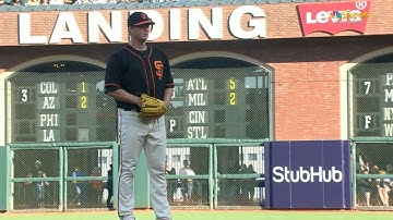 SD@SF: Cain fans seven, holds Padres to one run