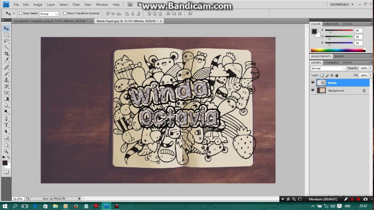 Cara Membuat Doodle Art Di Photoshop YouTube