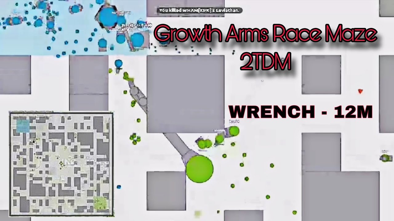 Arras.io Growth arms race maze 2TDM - WRENCH 12M score