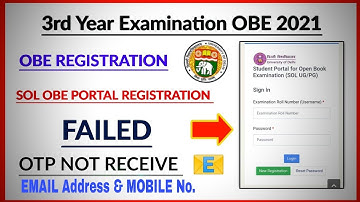 DU SOL :Third year exam OBE 2021 | OBE OTP Not Receive How To Change Mobile & Email Address