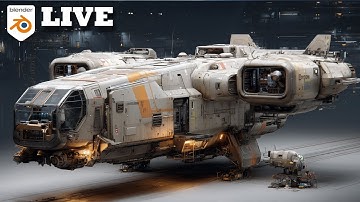 Blender 5.0 Making a Scifi Spaceship  LIVE Tips Tutorial (Portrait)