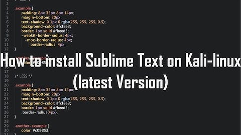 HOW TO INSTALL SUBLIME TEXT 3 ON KALI LINUX