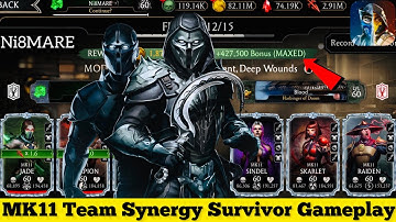 MK11 Jade, MK11 Scorpion & MK Noob Saibot Survivor Gameplay | MK Mobile
