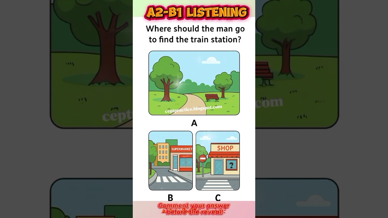 A2-B1 Listening Test 22 | Comment your answer before the reveal 