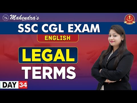 Legal Terms | English | By Yashi Mahendras | SSC CGL | 10:30 AM Legal Terms | English | By Yashi Mahendras | SSC CGL | 10:30 AM