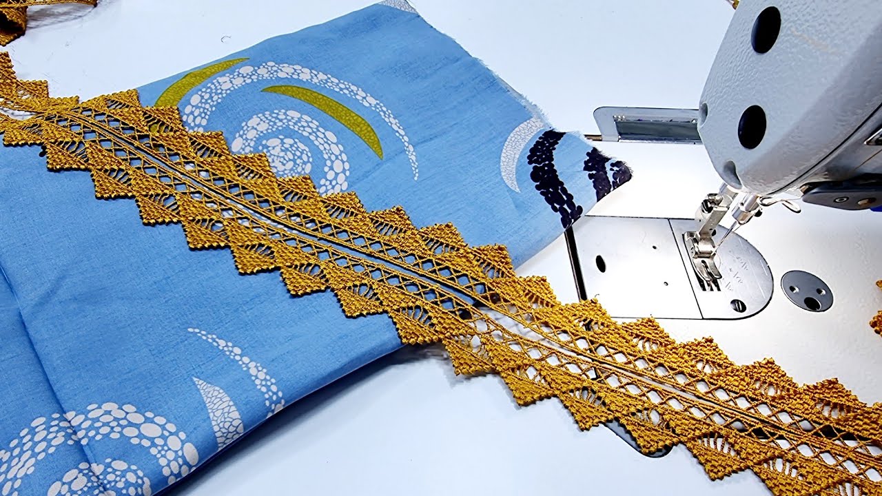 تصميم صدر دشداشة #موديل_جديد neck_design#/ مقاس M