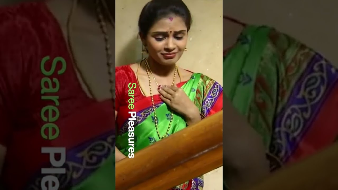 195 Hot Aunty Tamil Aunty In Silky Crepe Saree Tamil Serial