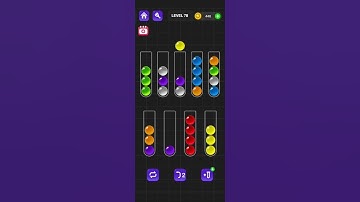 Ball Sort Master Level 78 #ballsortmaster #ballsortmastersolution #puzzlegame #gaming #games