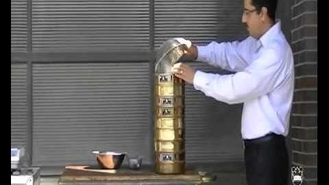 Sieve analysis of soil