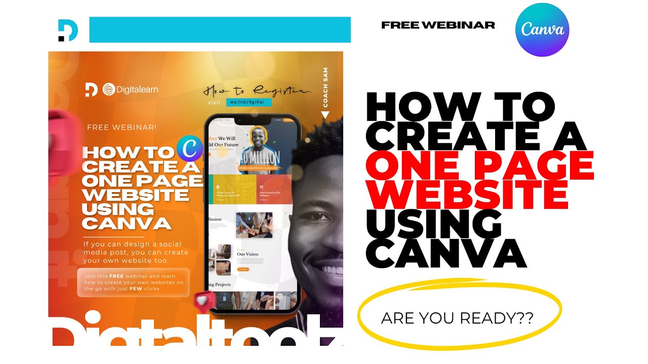 FREE WEBINAR - HOW TO CREATE A ONE PAGE WEBSITE USING CANVA - YouTube