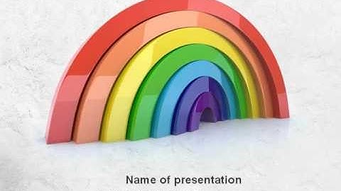 Rainbow In 3D PowerPoint Template by PoweredTemplate.com