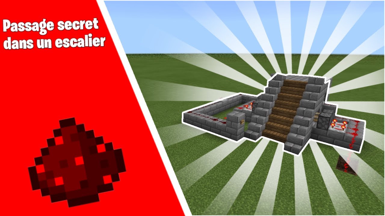 Tuto Redstone | Passage secret dans un escalier sur Minecraft ! (FR