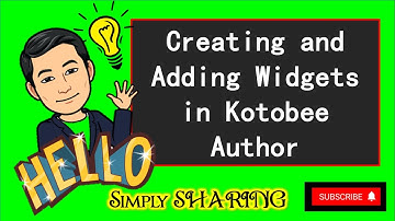 Creating and Adding Widgets in Kotobee Author