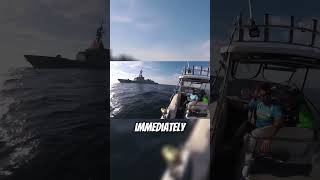 We got intercepted by a warship while fishing!