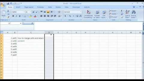 How to avoid data loss during merge cells in excel